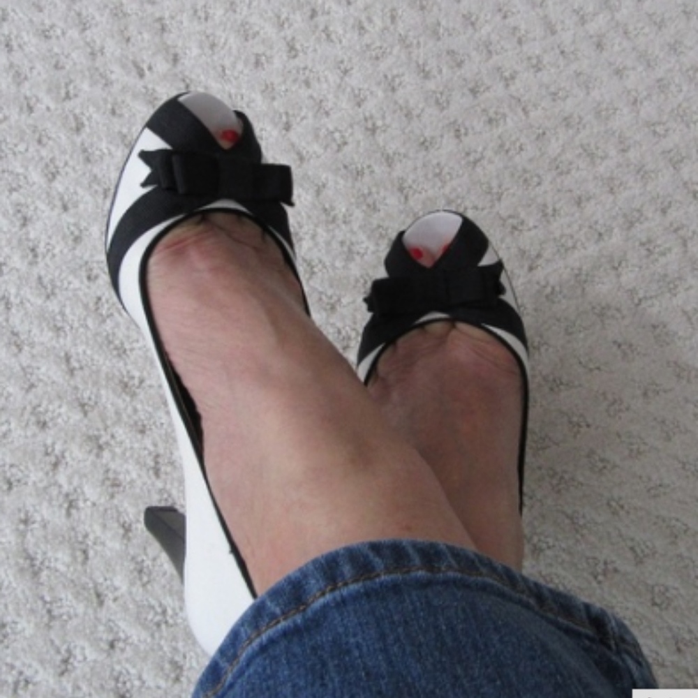 Antonio Melani Black & White Heels